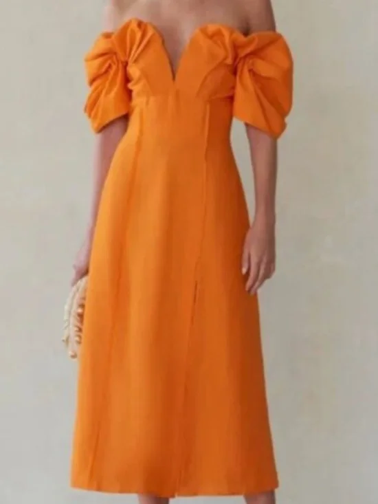 Cult Gaia Muna Dress in Papaya - Picture 5 of 8